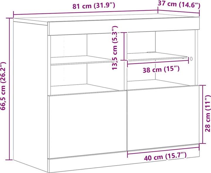 Immagine prodotto VidaXL Credenza (81 x 37 x 67 cm)