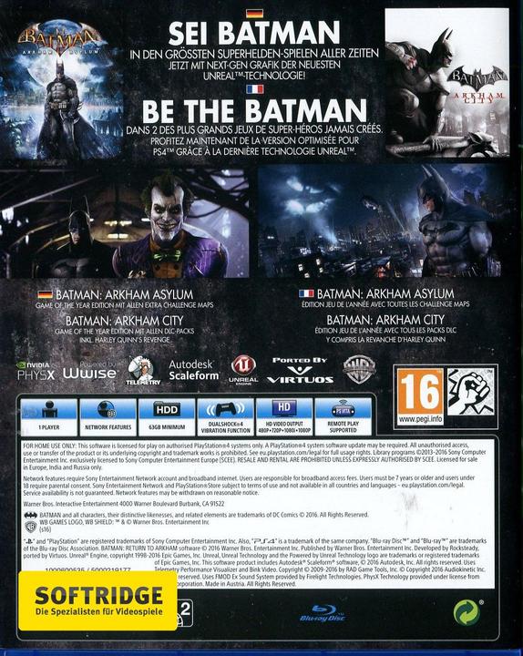 Produktbild WB Batman: Return to Arkham (PS4, Multilingual)