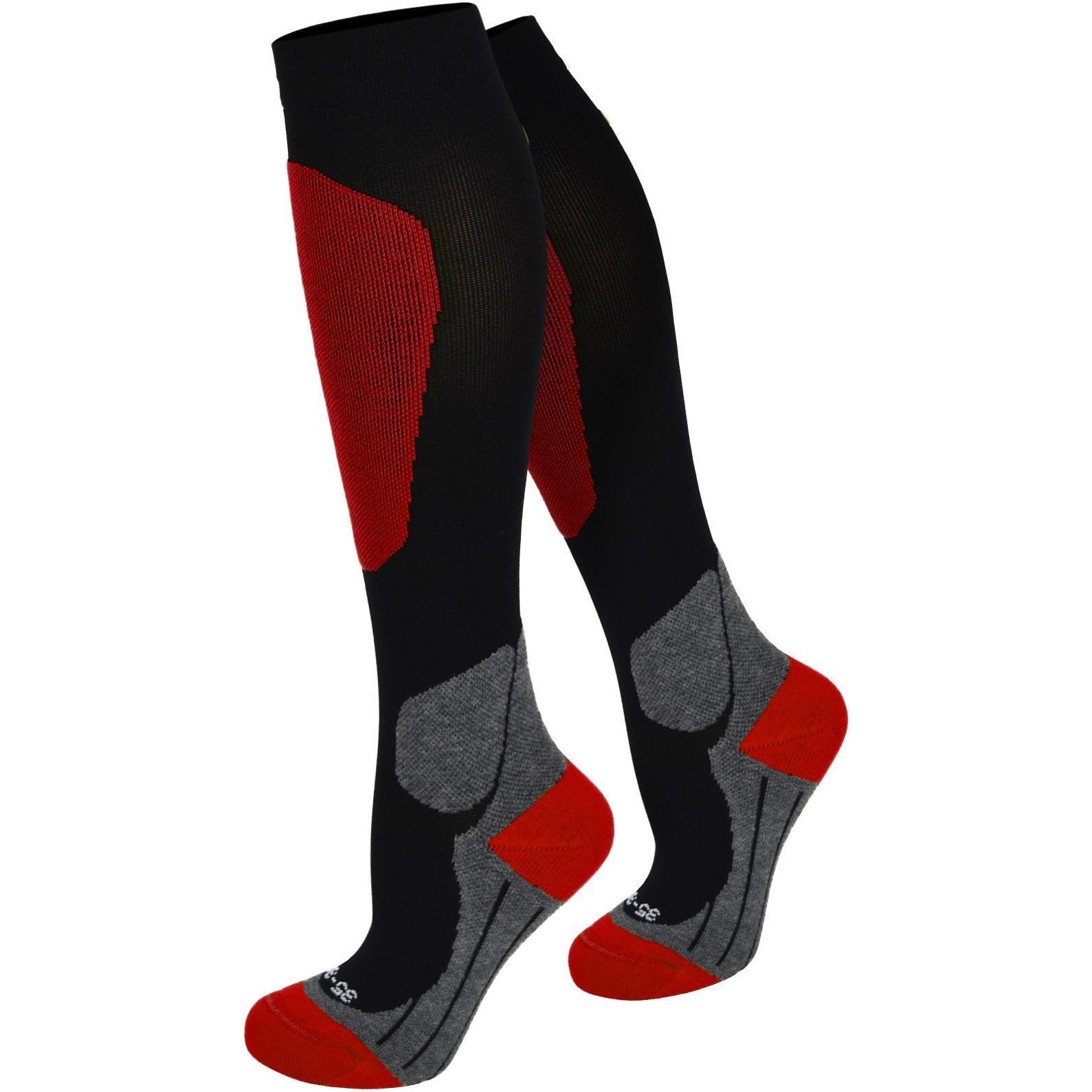 Normani, Herren, Socken, Sport-Kompressionskniestrümpfe, Schwarz, (Einzelpack, 35 - 38)