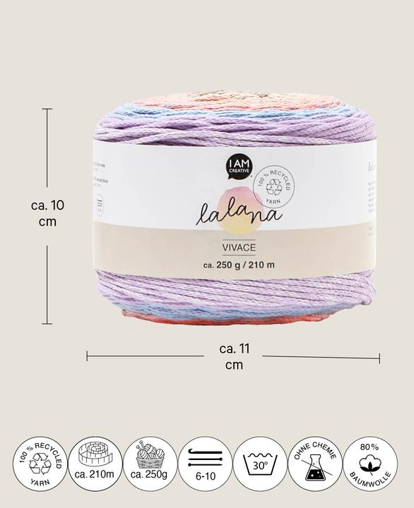 Actual product image Lalana Vivace Napoli wool (210 m)