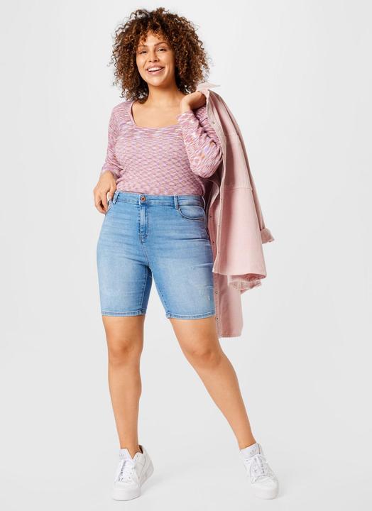 Image du produit Only Curvy CARLaola Reg Short en jean déstructuré (44)
