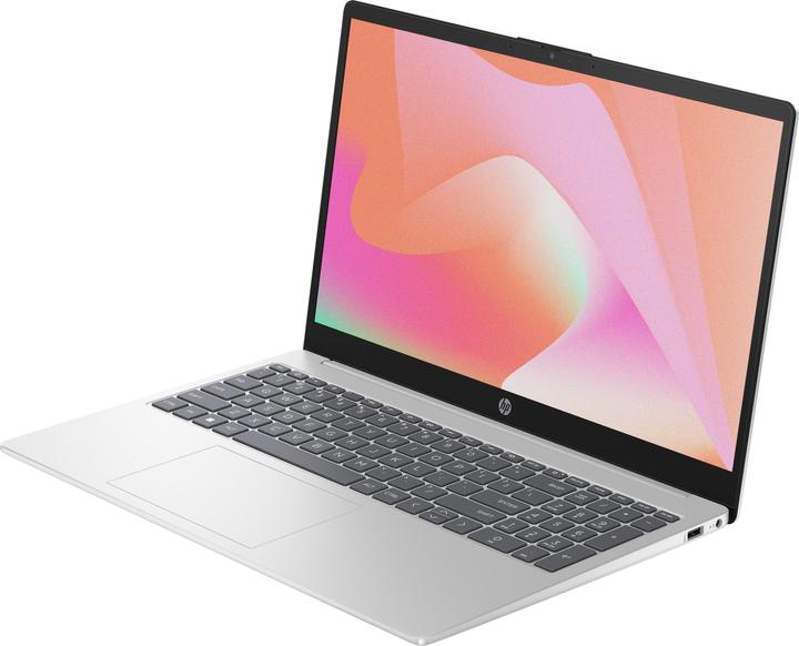 Produktbild HP 15-fd0234nw i3-1215U 15 6”FHD AG 8GB SSD256 UHD 64EUs Cam720p 41Wh DOS 2Y Natural Silver (15.59", Intel Core i3-1215U, 8 GB, 256 GB, Nummernblock)