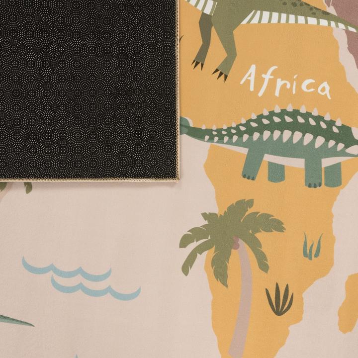 Produktbild TT Home Kinderzimmerteppich Teppich Junge Mädchen Kinderteppich Rutschfest Dinos Erde (200 x 140 cm)