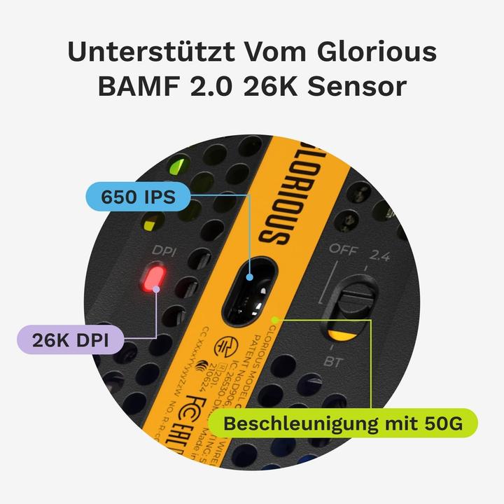 Actual product image Glorious Model O 2 Mini Wireless - Matte Black (Cable, Wireless)