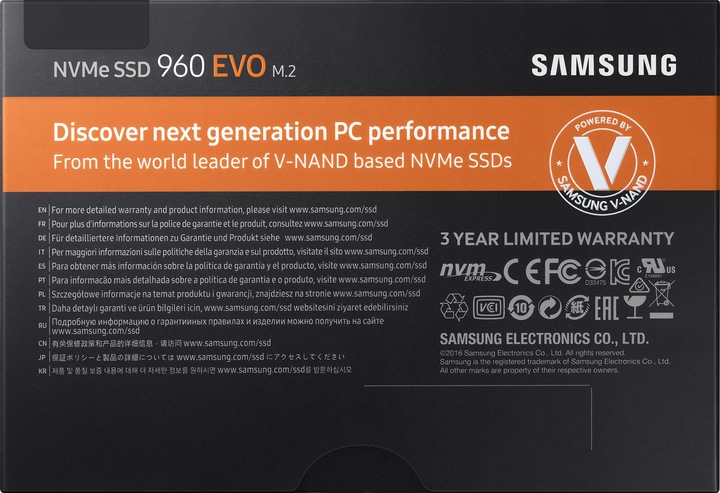 Actual product image Samsung 960 Evo (500 GB, M.2)