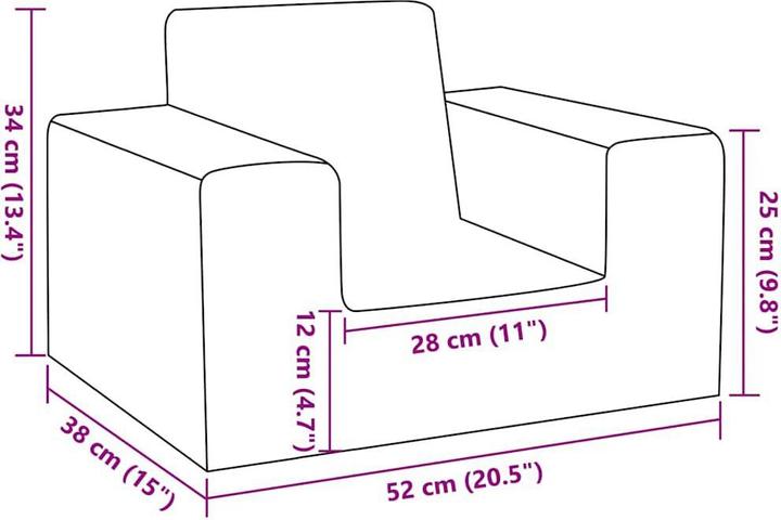 Immagine prodotto vidaXL Kindersofa (Divano per bambini, Poltrona per bambini)