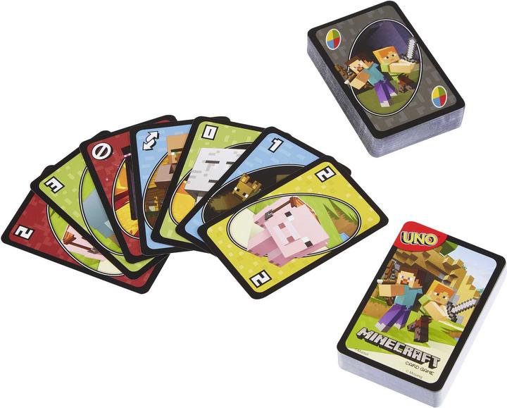 Produktbild Mattel Games Minecraft: UNO (Deutsch, Englisch, Französisch, Italienisch, 2 - 10 Spieler)