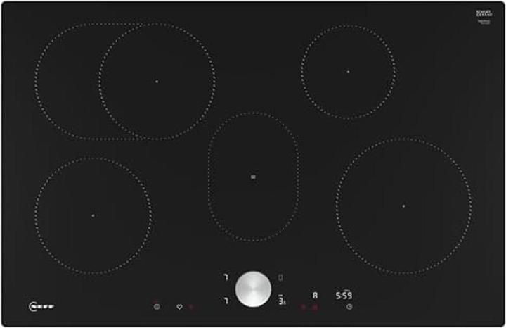 Produktbild Neff N 90, Induktionskochfeld, 80 cm, Schwarz, flächenbündig (integriert), T58PTF1L0