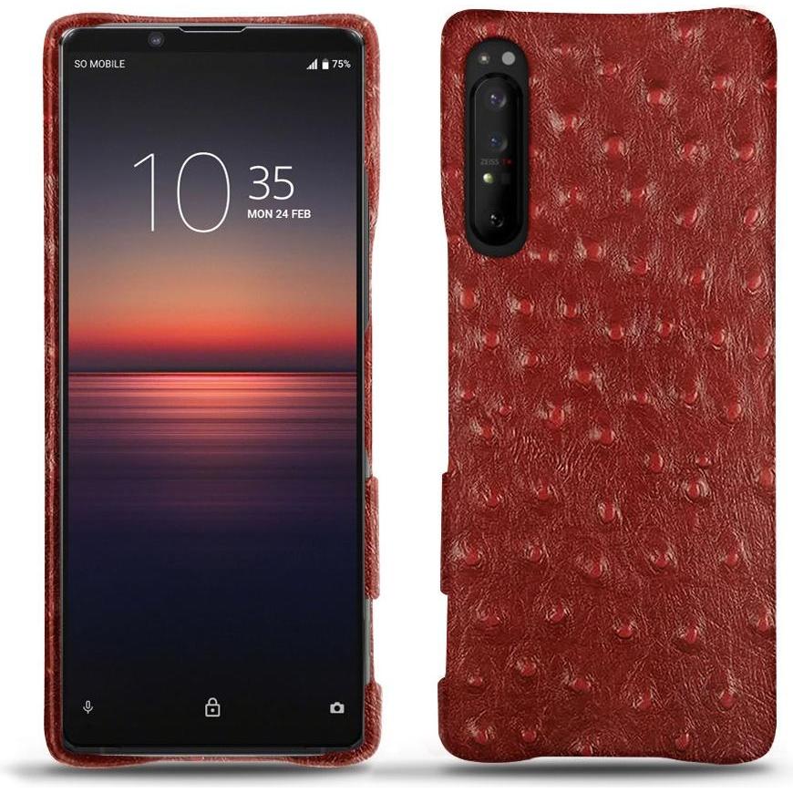 Noreve Lederschutzhülle (Sony Xperia 1 II), Smartphone Hülle, Rot