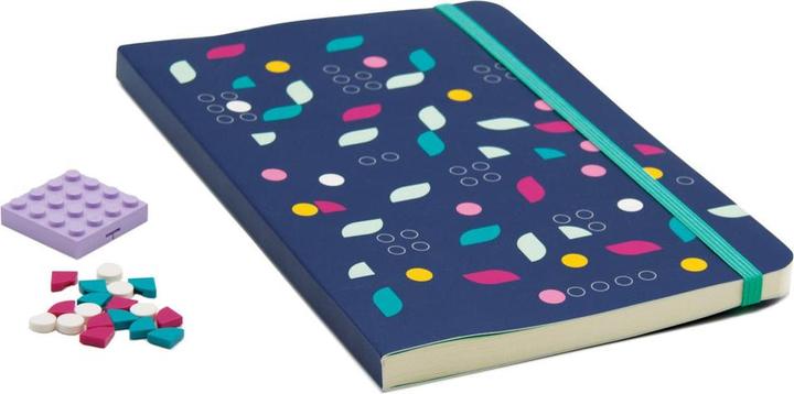 Produktbild LEGO DOTS Softcover Notizbuch mit verschiebbarem Charm und 18 Teilen (52796)