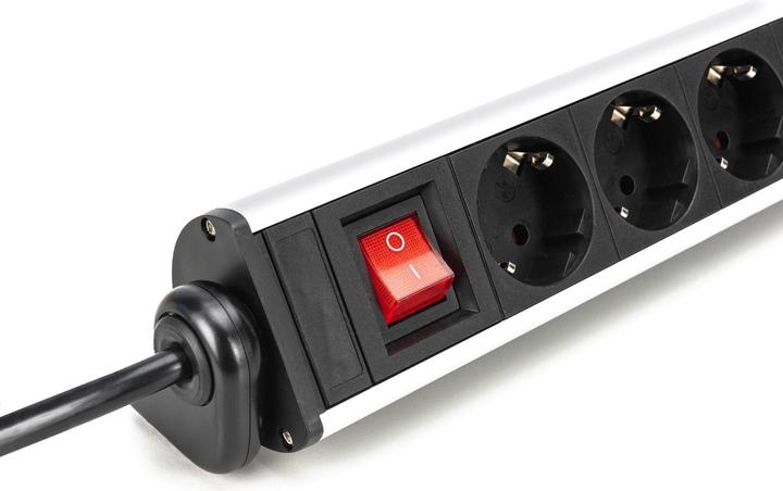 Immagine prodotto Digitus Presa di corrente in alluminio a 6 vie 2xUSB-A/1xUSB-C (6 x, USB-A, USB-C, 1.50 m)