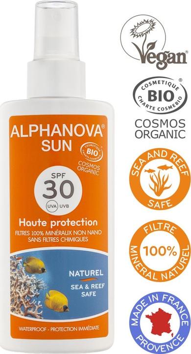 Produktbild Alphanova SUN Spray Bio SPF30 ohne Nanopartikel liq (Sonnenspray, SPF 30, 125 ml, 125 g)
