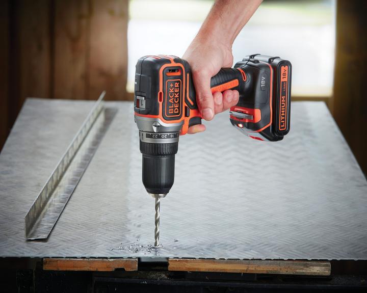 Actual product image Black & Decker Cordless drill driver BL186, 18.0V (Rechargeable battery operated)