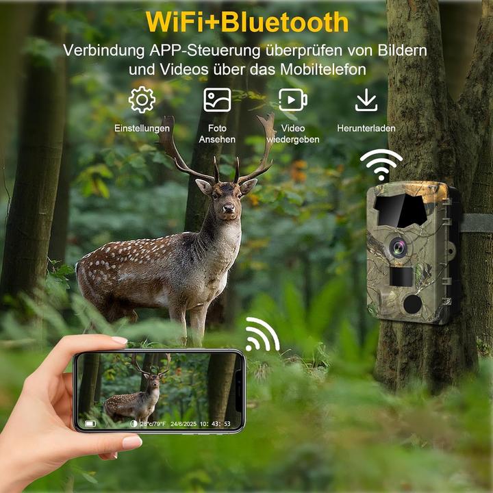 Actual product image Lutranstra Wildkamera 5K WLAN mit Handyübertragung App