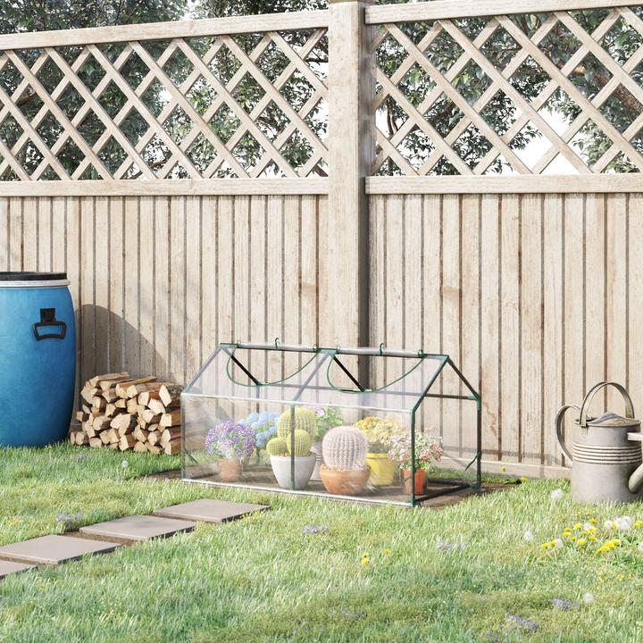 Produktbild Outsunny Gewächshaus mit 2 Halbrundfenster
