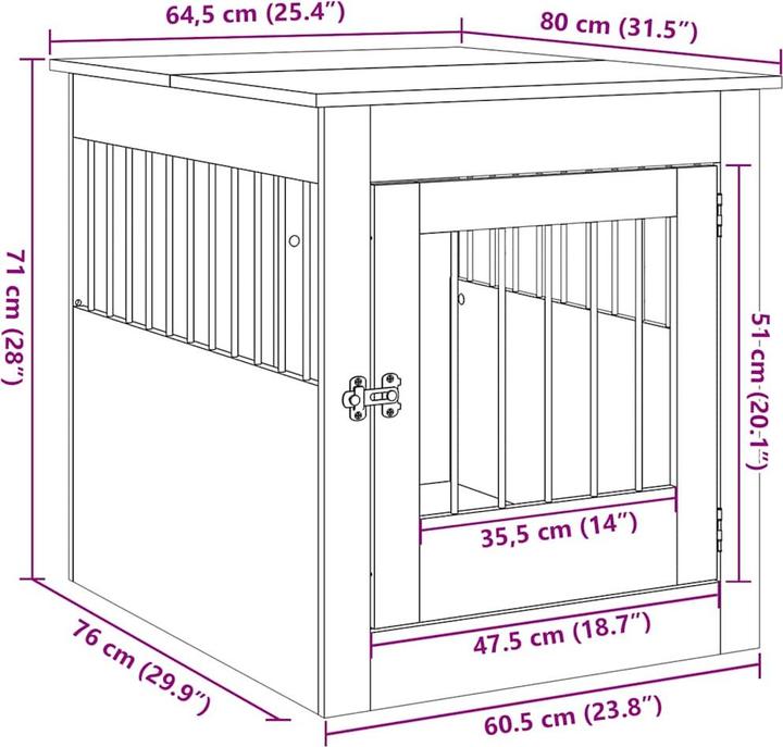 Actual product image vidaXL Dog cage furniture (Dog house)