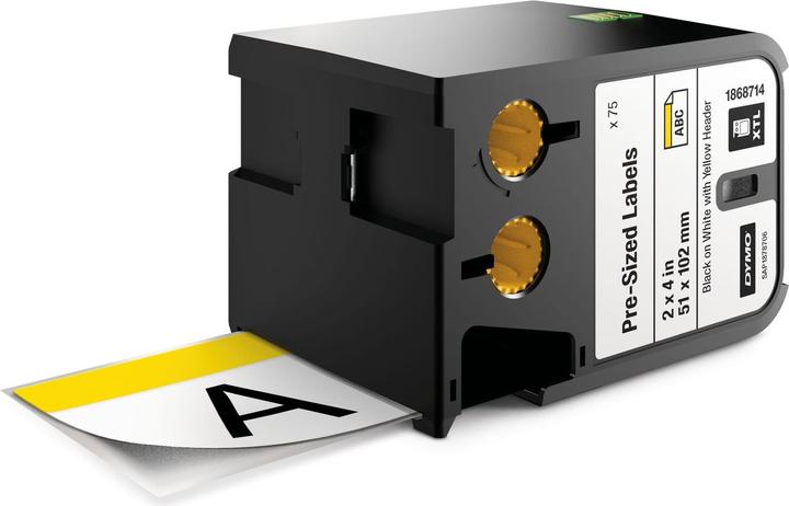 Produktbild Dymo XTL Pre-Sized Label, Black on White (5.10 cm)