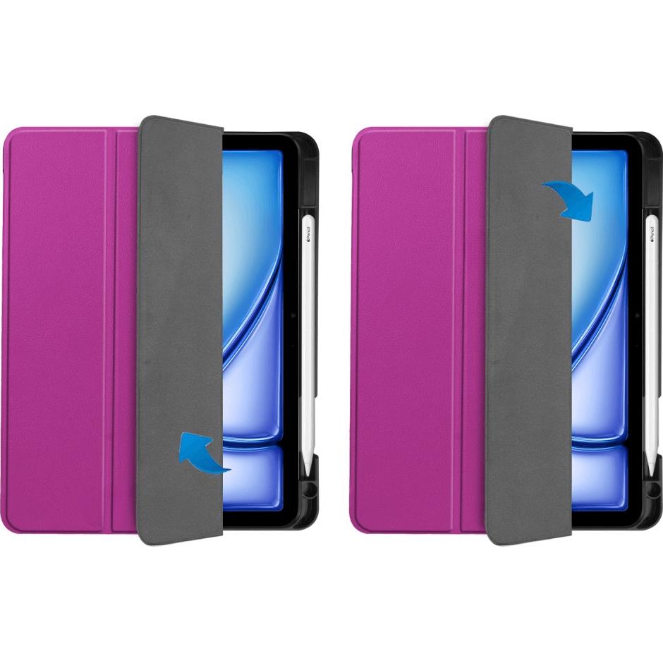 Thumbnail - Cover-Discount iPad Air 11 2024 - Smart Case Pencil Halter (iPad Air 11 2024 (M2)), Tablet Hülle, Violett