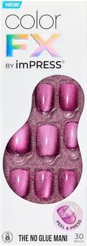 KISS Glue-on nails ImPRESS Color FX - Levels 30 pcs (Dark pink)