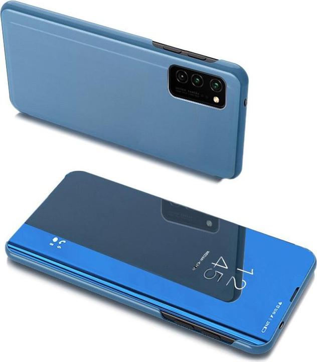 Actual product image Hurtel Clear View Case flip cover for Samsung Galaxy A03s (166.5) blue (Samsung Galaxy A03s)
