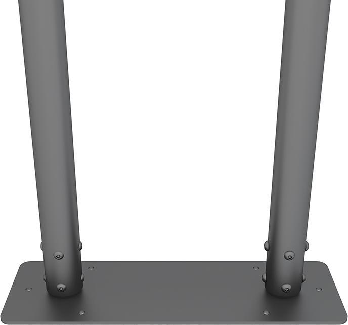 Image du produit Multibrackets Bolt Down Dual Pole, pour série Pro, métal (Platines de montage / d'adaption)