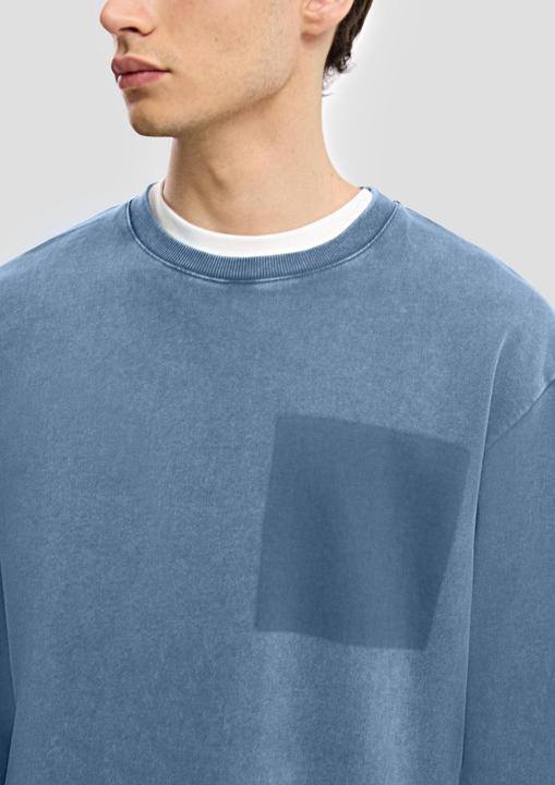 Produktbild s.Oliver Sweatshirt Gewaschenes Sweatshirt mit Kontrast-Detail (M)