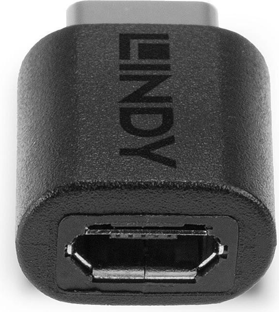 Produktbild Lindy USB 2.0 Adapter Typ C / Micro-B USB Typ C Stecker / Typ Micro-B Kupplung (USB 2.0)