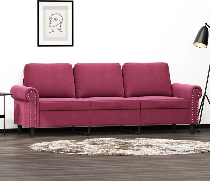 Produktbild vidaXL 3-Sitzer-Sofa 180 cm Samt (3-Sitzer)
