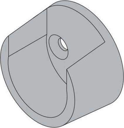 Actual product image Hettich Schrankrohr-Lager, für Rundrohr Ø 25 mm, verchromt