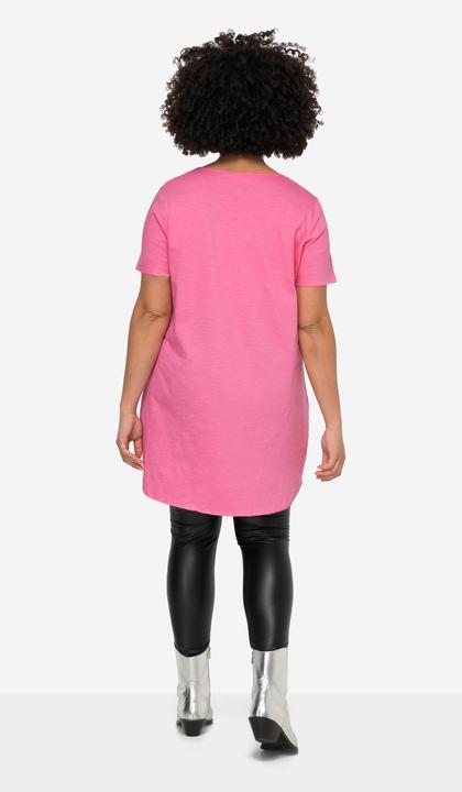 Image du produit Angel of Style T-shirt long à col rond, manches courtes et ourlet arrondi (48)