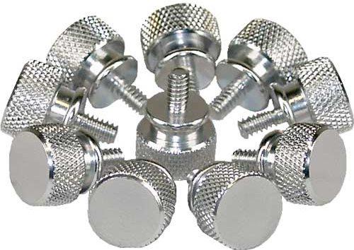 Actual product image Aquatuning Thumbscrews housing silver bigpack (10 pieces)