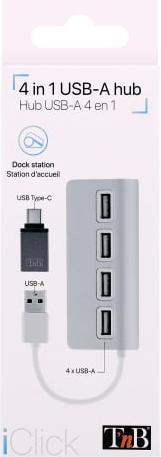 Produktbild T'nB TNB Hub 4 Ports USB 2.0 Selfpowered (USB-A, 4 Ports)