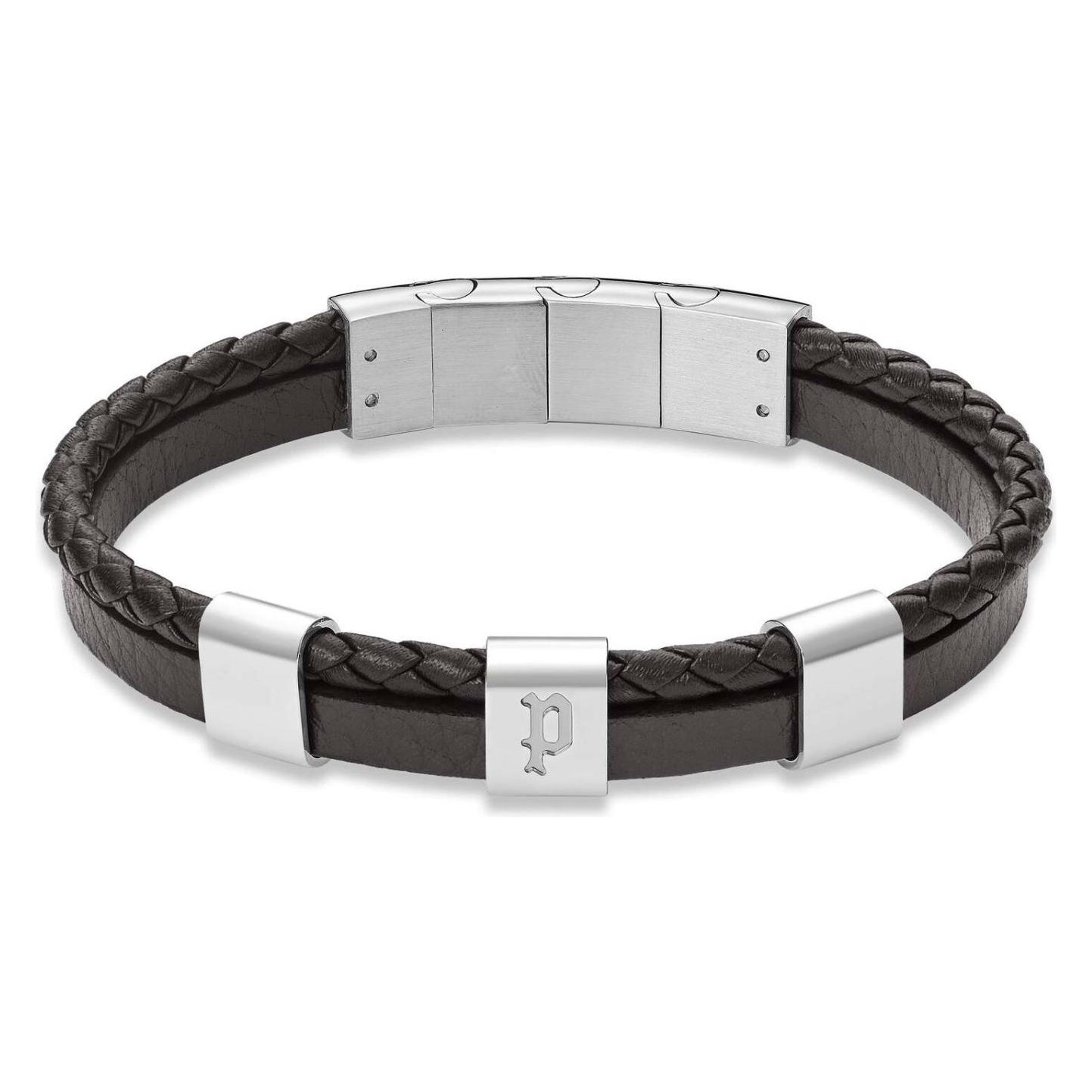 Police, Armschmuck, PEAGB0040702 Unity, (19 cm, Edelstahl, Leder)
