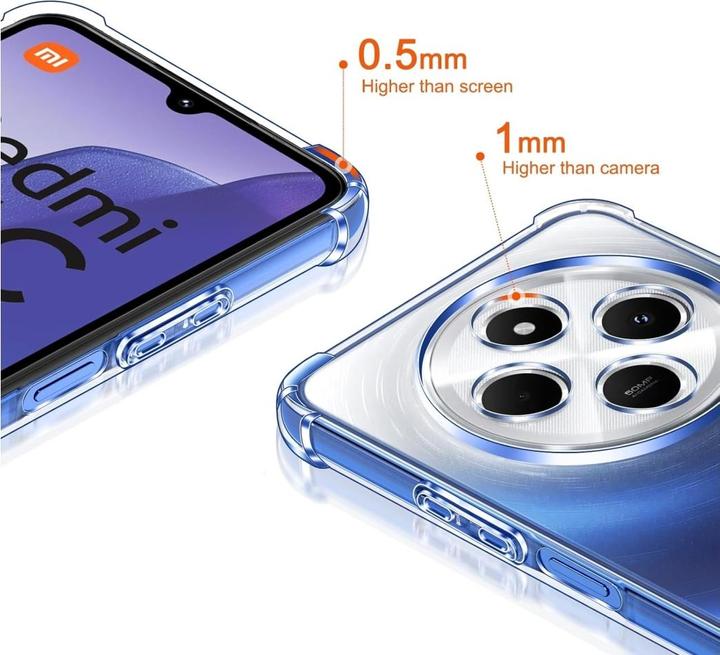 Produktbild Screenguard Xiaomi Redmi 14C Hülle Crystal Soft Airbag Bumper (Xiaomi Redmi 14C)