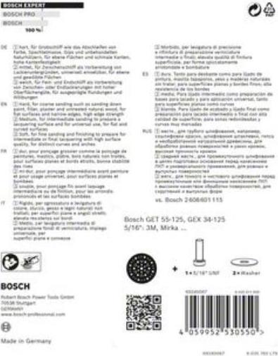 Produktbild Bosch Professional Zubehör EXPERT Multihole (EXPERT Multiloch) Universalstützteller, 125 mm, hart (Hart)