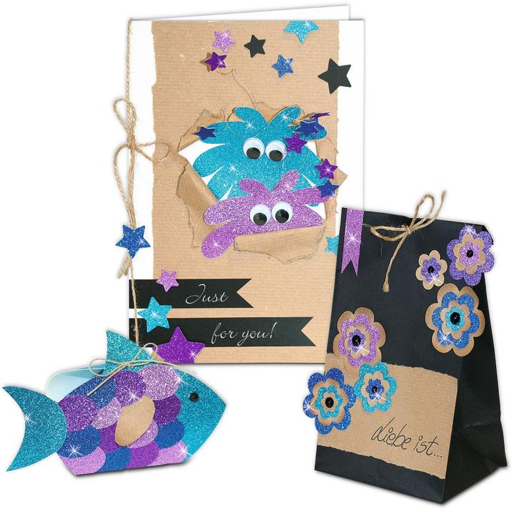 Actual product image Ursus Glitter cardboard Glamour A4, 330 g/m², 5 sheets, multicoloured (330 g/m², 1x)