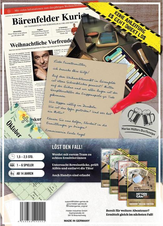 Actual product image Hidden Games Crime Scene - Ice Cold Crime (German, 1 - 6 Players)