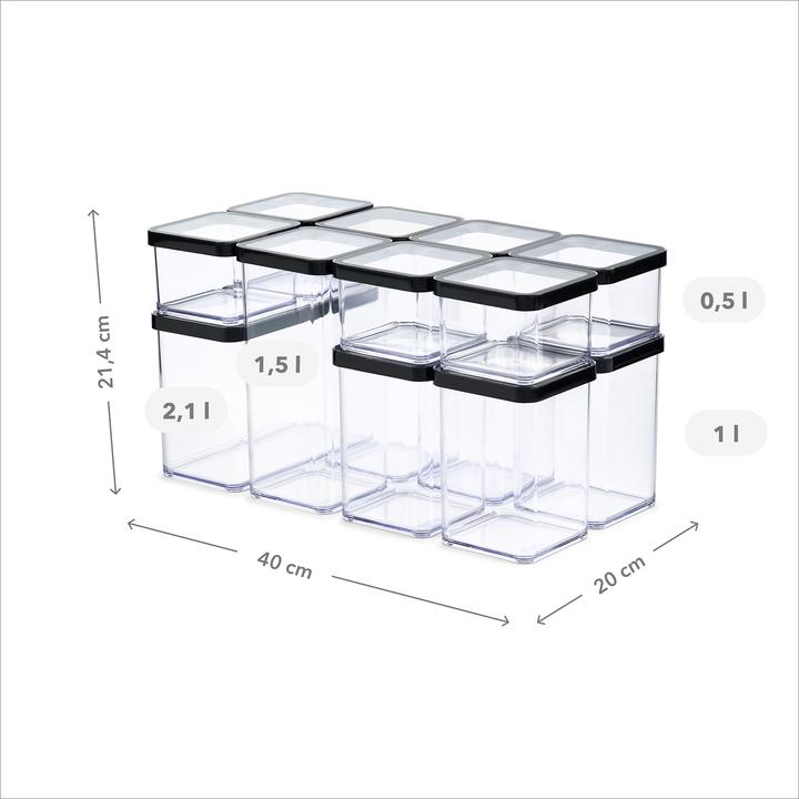 Actual product image Rotho Set Premium Dosen 12 tlg. LOFT