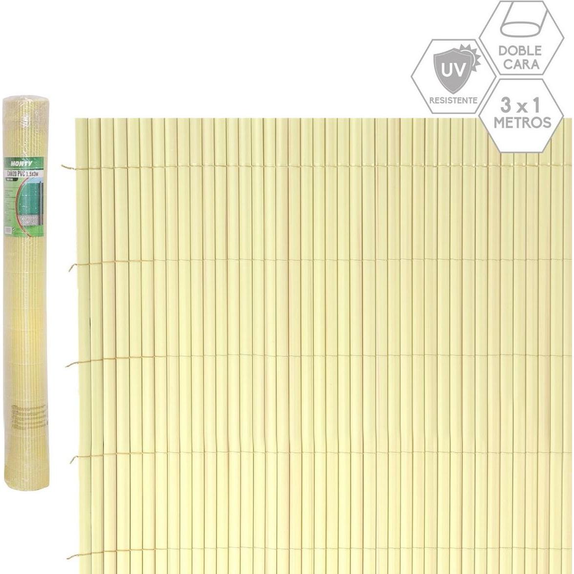 Gartenzaun, Gartenzaun Beige PVC 1 x 300 x 100 cm