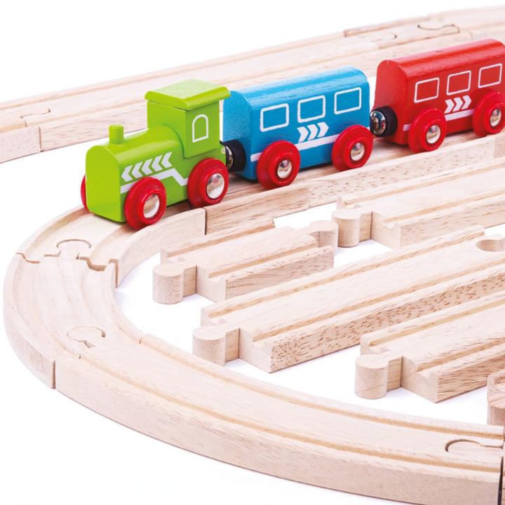 Actual product image Bigjigs Wooden extension kit rails and curves