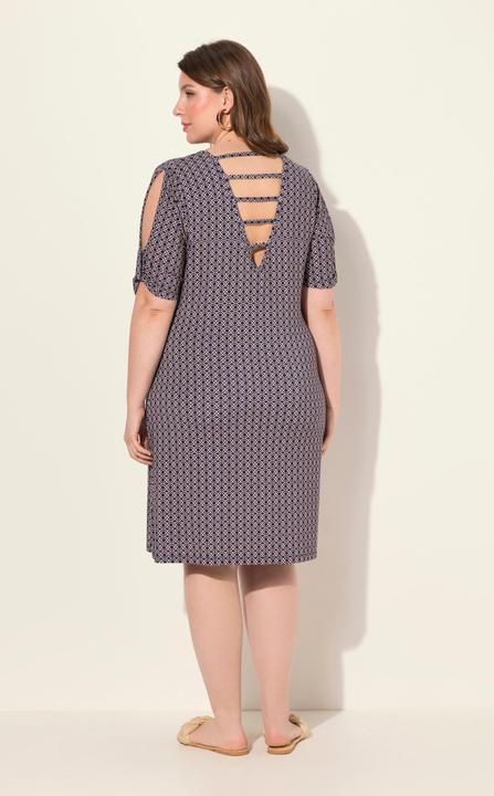 Actual product image Ulla Popken Paisley Cold Shoulder V-Neck Beach Dress (62)