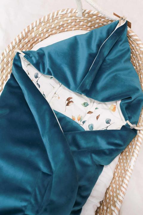 Produktbild Babyly Einschlagdecke Azurblau (90 x 115 cm)