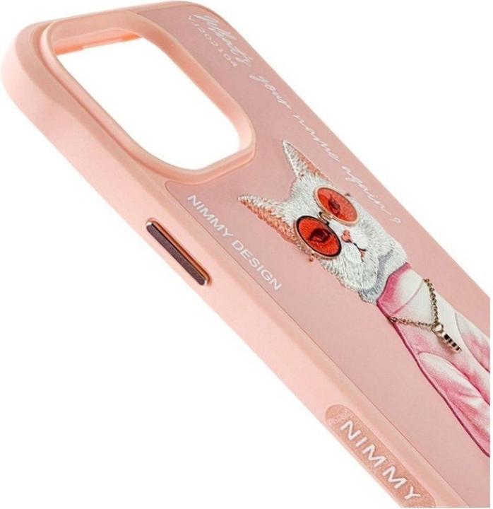 Produktbild Nimmy case iPhone 15 Pro Max 6.7" pink Glasses Cool Cat (Apple iPhone 15 Pro Max)