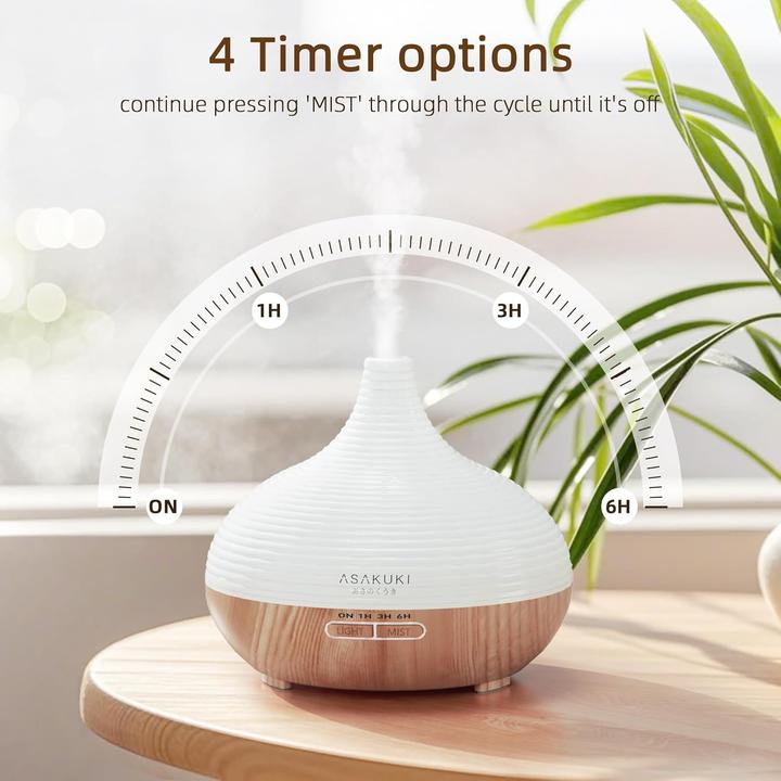 Produktbild Asakuki Aroma Diffuser mit LED Licht (300 ml)