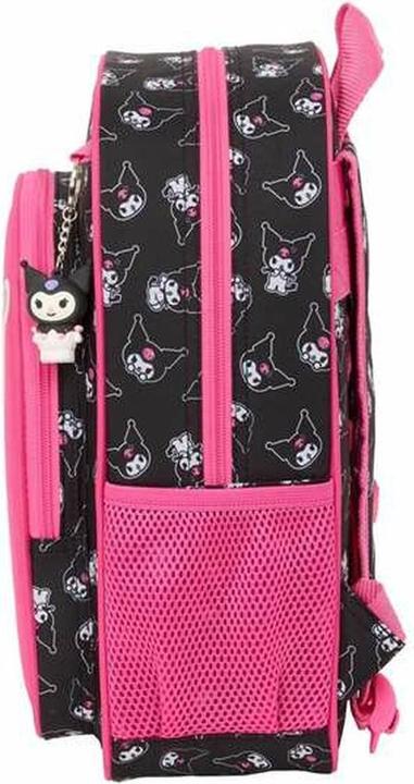 Actual product image Kuromi Schulrucksack Schwarz Pink 26 X 34 X 11 Cm