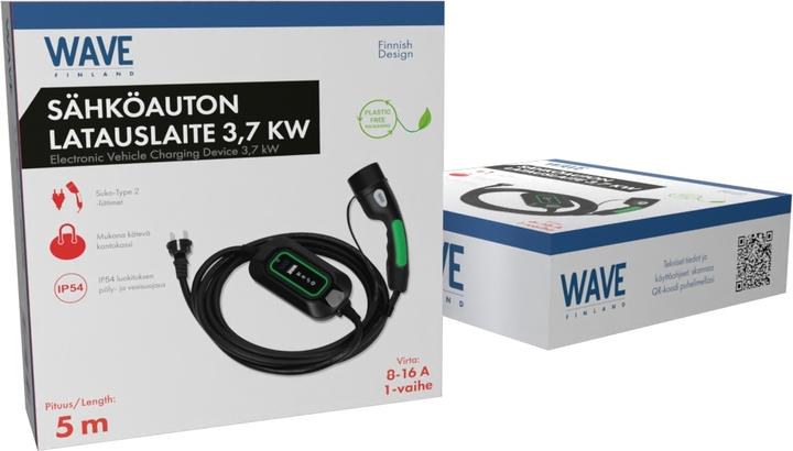 Immagine prodotto Wave EV 1-Phase Elektroauto-Ladegerät, 3,7 kW, 16 A, Typ 2, 5 m, schwarz (3.70 kW, 8 A, 5 m)