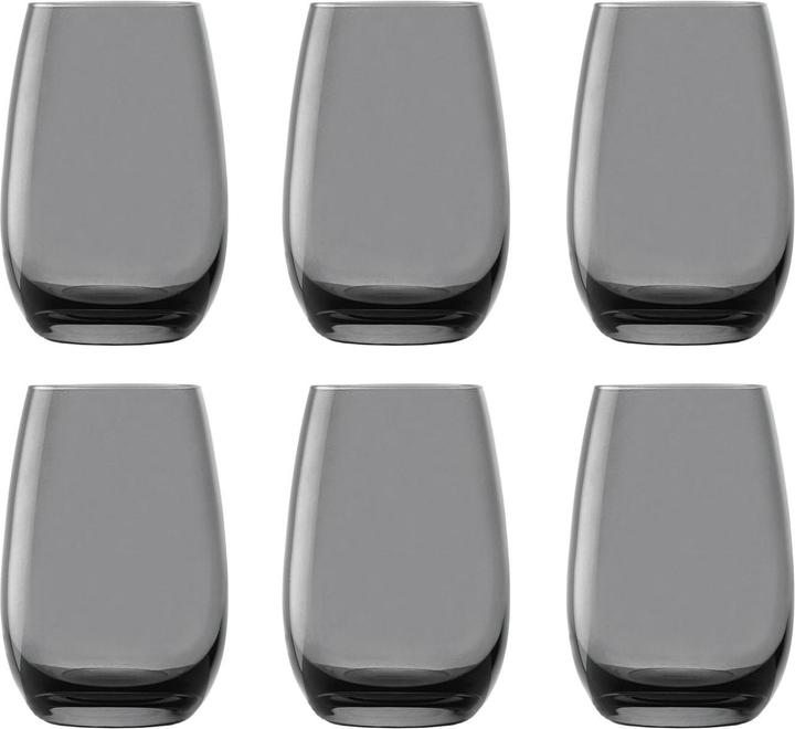 Actual product image Ich-zapfe Coloured drinking glasses ELEMENTS set of 6, smoky grey, 335 ml (0.34 l, 1x)
