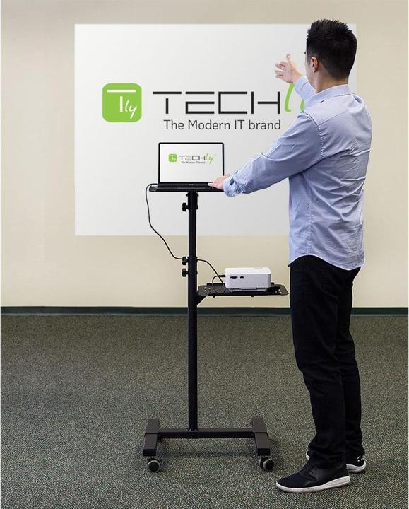 Image du produit Techly Uchwyt do projektorów Wózek Stolik Prezentacyjny do Projektora i Notebooka Mobilny