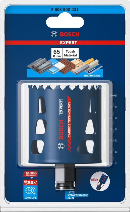 Produktbild Bosch Professional Zubehör EXPERT Tough Material Lochsäge, 65 x 60 mm (65 mm)
