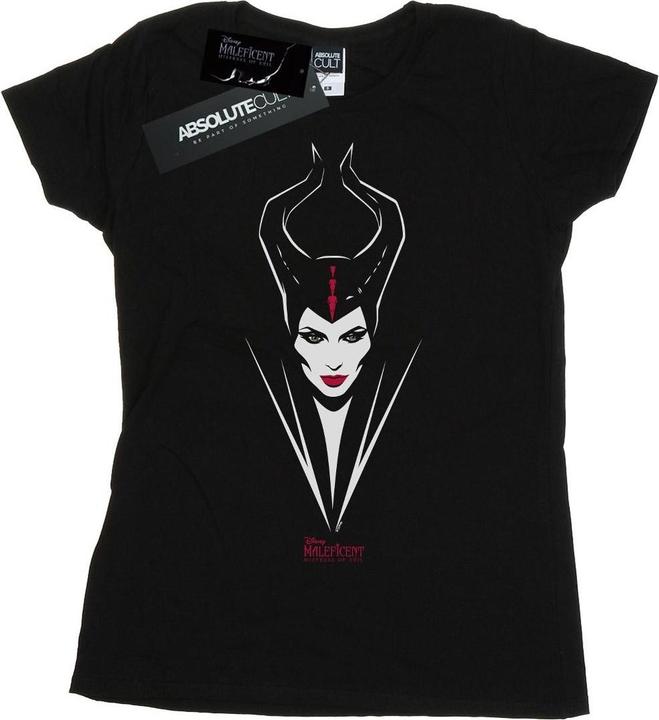 Actual product image Disney Womens/Ladies Maleficent Mistress Of Evil Face Cotton T-Shirt (XL)